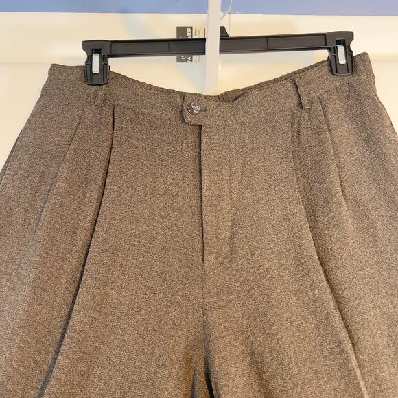 Chico's Private Collection Pant Woman's XL/16 (Chico's 3) Brown VINTAGE! Pleats - Picture 4 of 14